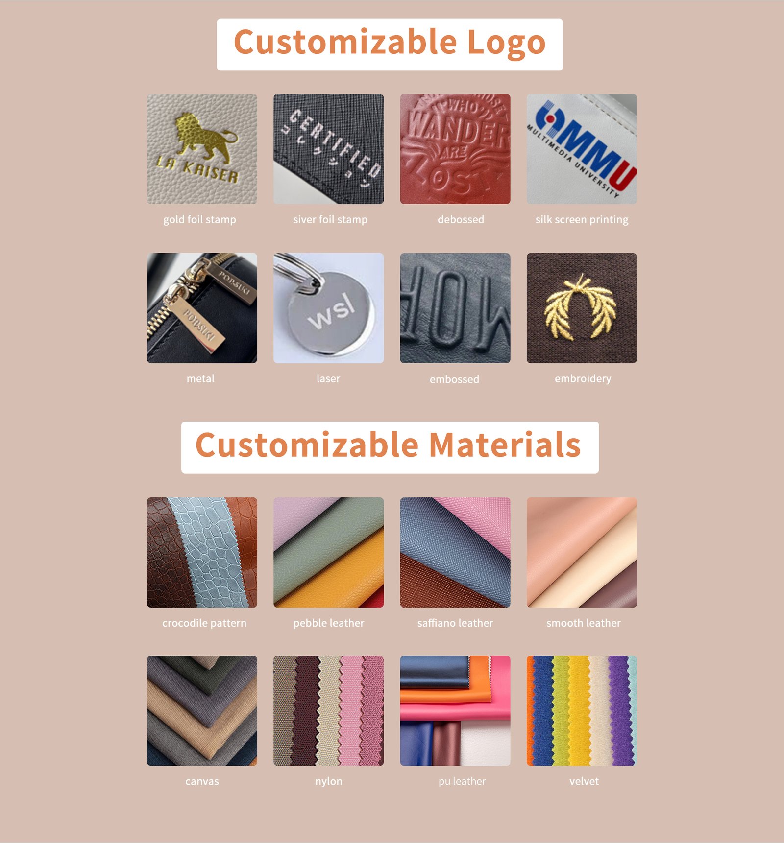 Customized bag products